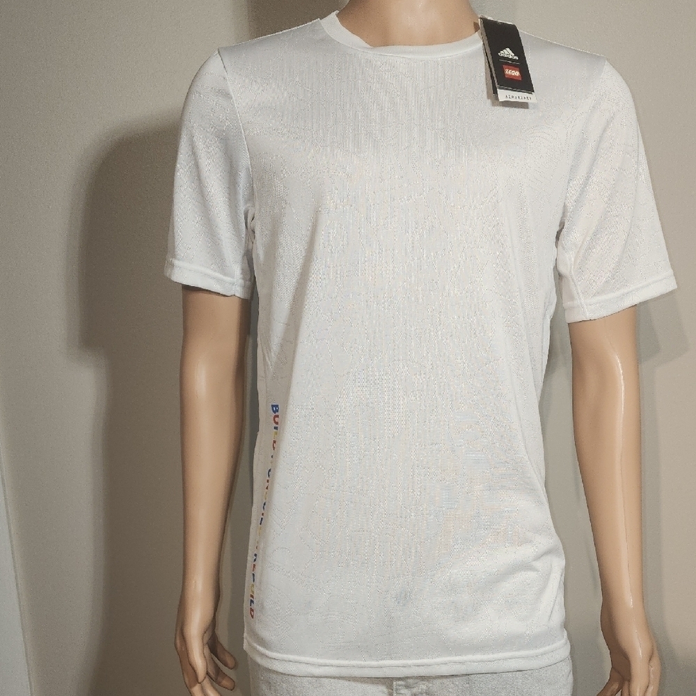 Adidas White Short Sleeve Tee Essential Crew Neck